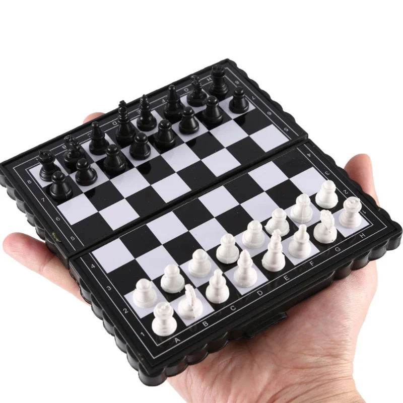 MiniChess Magnetisch Schaakspel – Opvouwbaar Reisschaak voor Kinderen, Educatief & Draagbaar