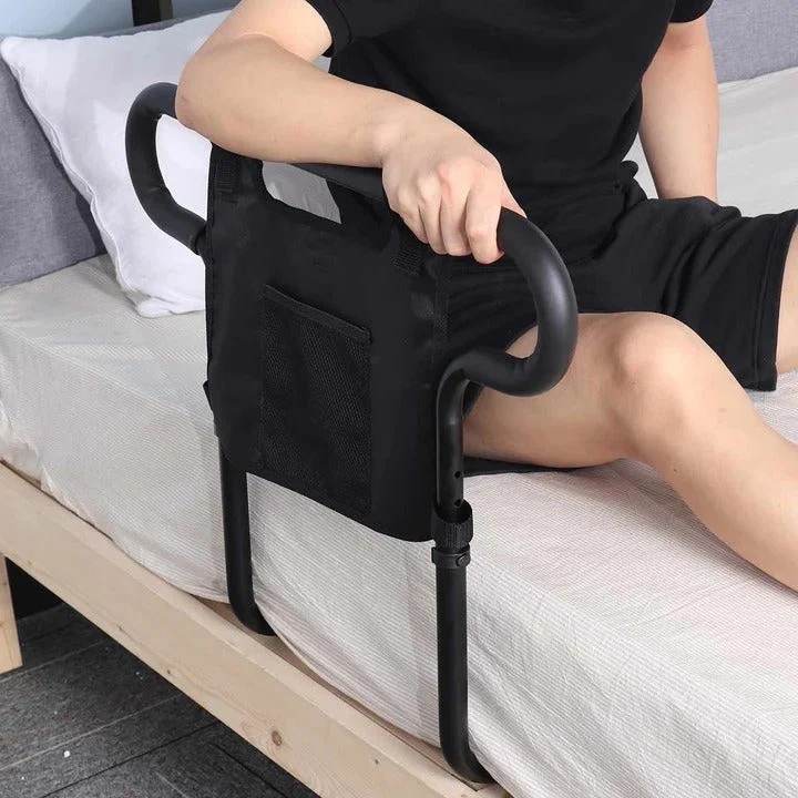 Bedrand met steungreep – Aluminium, in hoogte verstelbaar tot 55 cm
