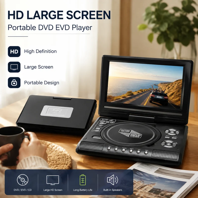Draagbare HD DVD-speler van 7,8 inch met oplaadbare batterij | LN20250741EU
