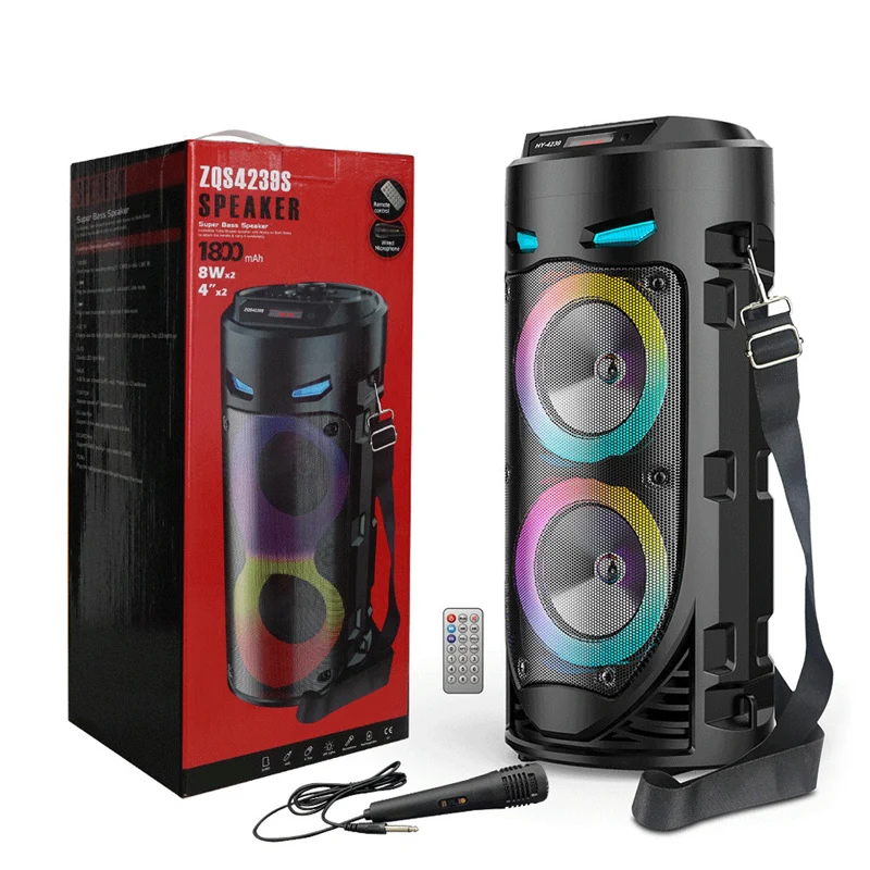 Draagbare bluetooth speaker met microfoon en rgb-verlichting | LC30318344