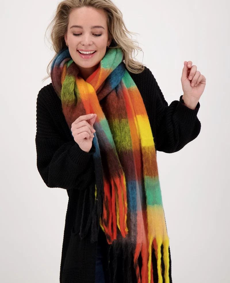 Sjaal Elle | Multicolor/Yellow Orange