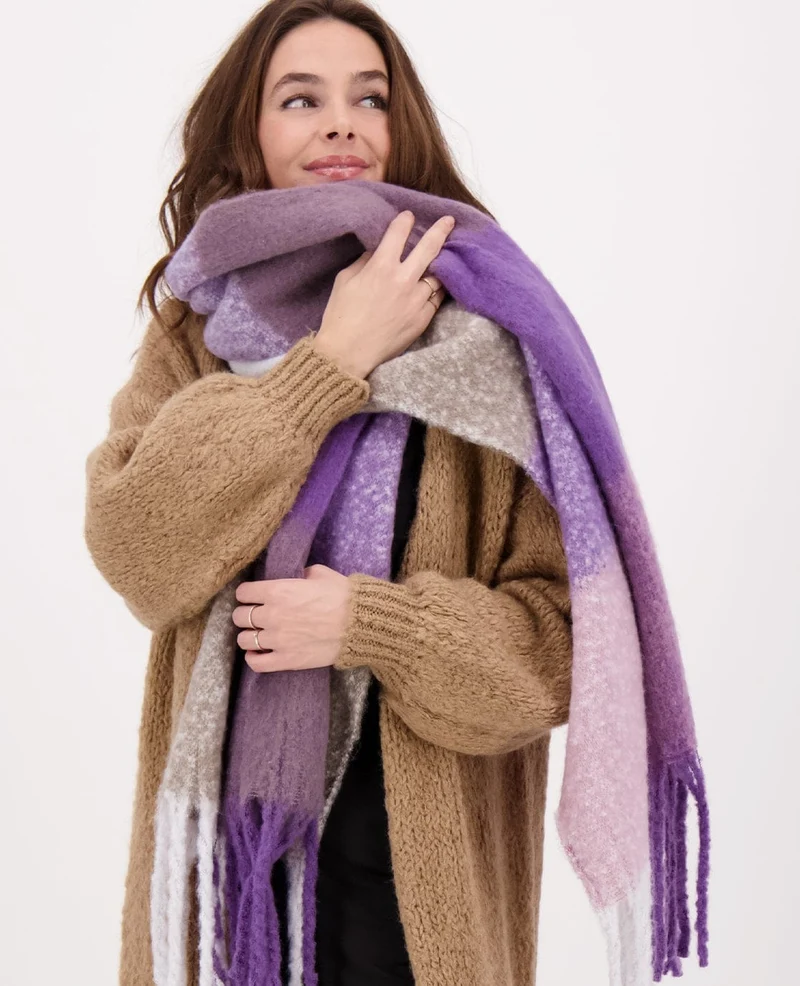 Sjaal Elle | Multicolor/Paars