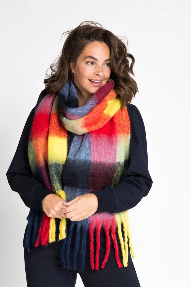 Sjaal Elle | Multicolor / Blauw