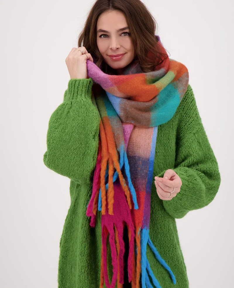 Sjaal Elle | Multicolor/Fuchsia