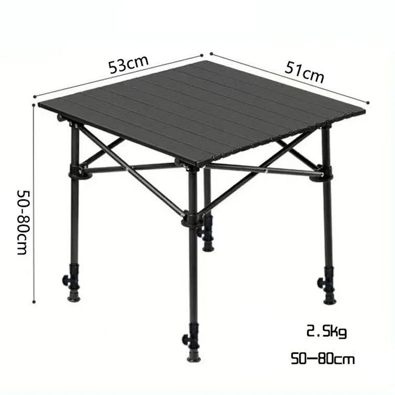 Opvouwbare campingtafel van koolstofstaal met draagtas