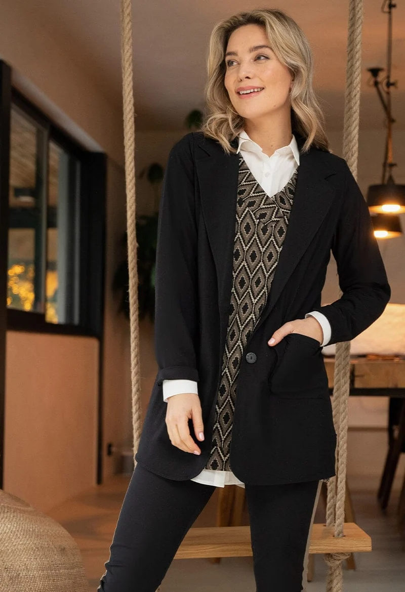 Blazer Straight Travel | Zwart