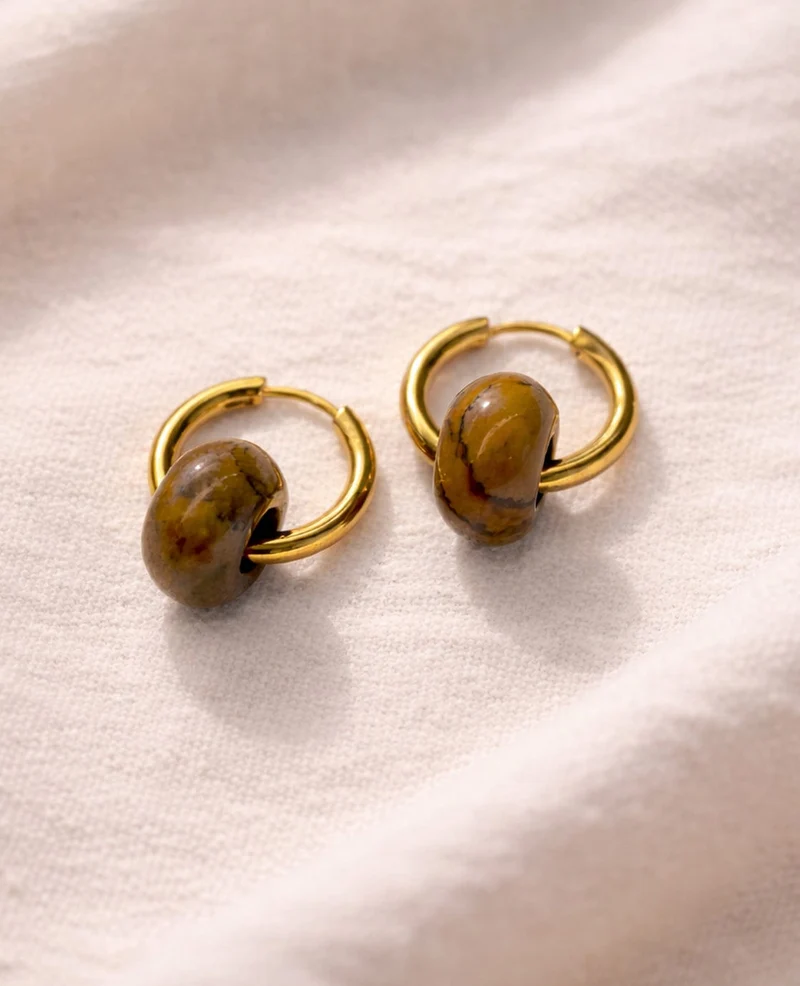 Earrings | Gold / Sandstone