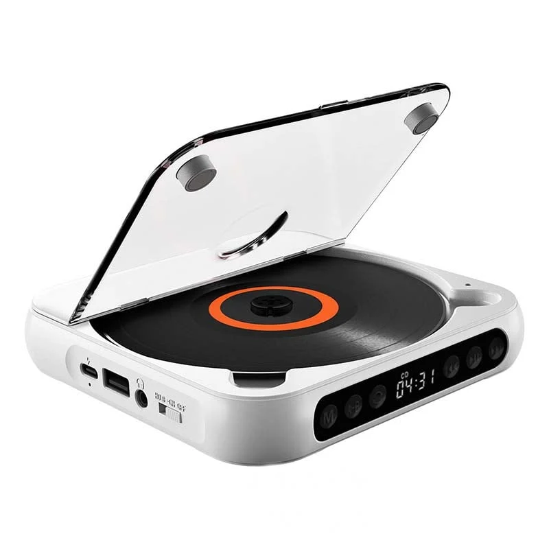 Draagbare CD Speler – Bluetooth 5.3, Oplaadbare Batterij & Compact Design