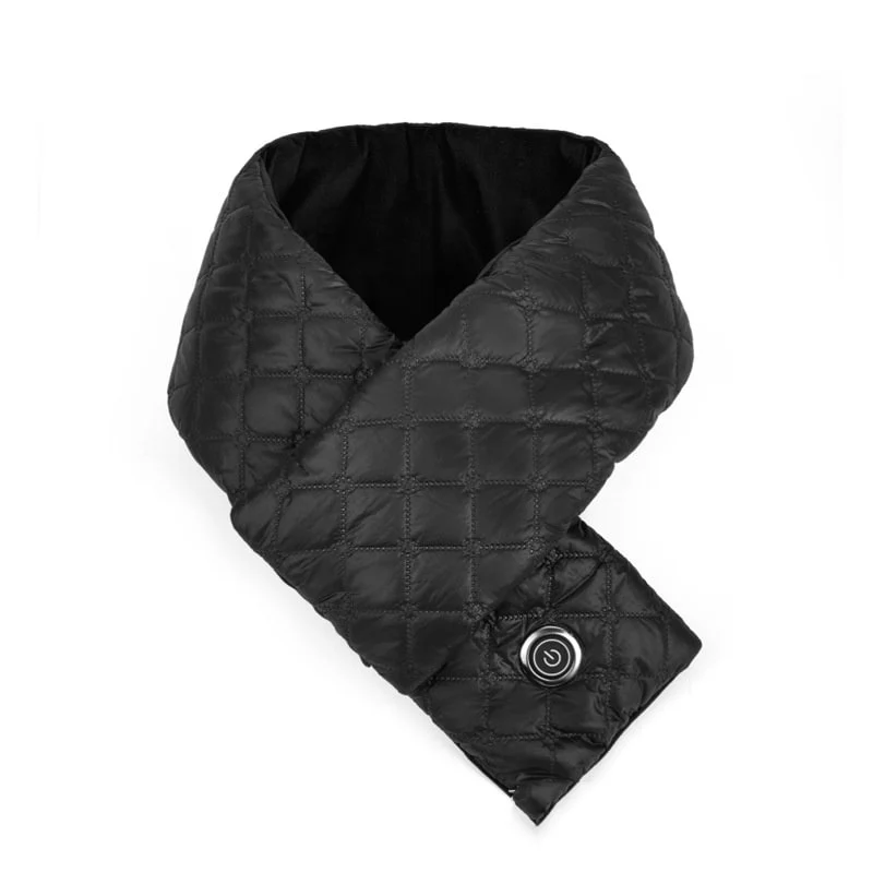 Heated Women's Winter Scarf with Temperature Control and Quilted Fabric