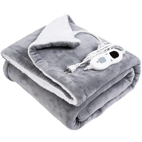 Electric Blanket and Double-Sided Sherpa Blanket with Sheep's Wool Remote Control