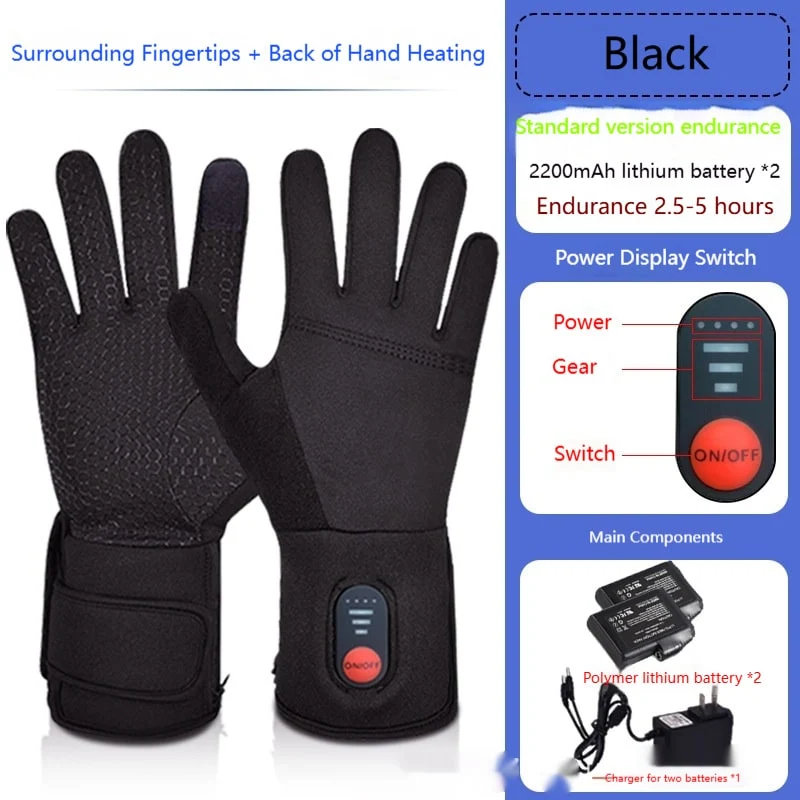 Heated Winter Gloves and Mittens with Battery, Touchscreen Compatibility
