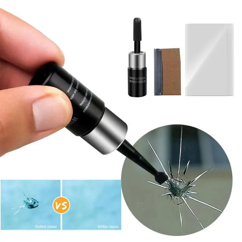 Ruitreparatieset – Hars met injector voor sterretjes in gelaagd glas