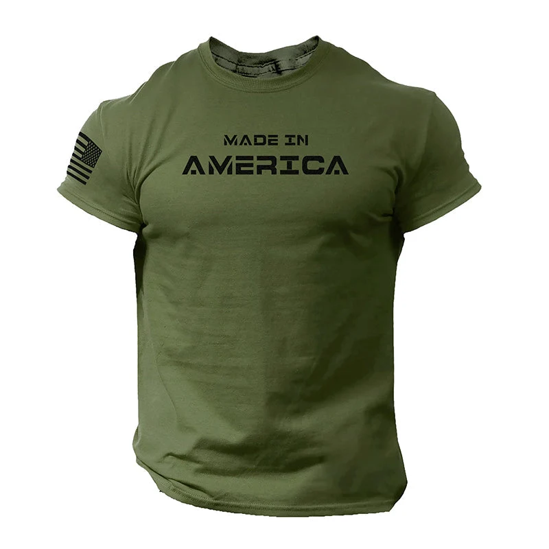 Heren T-shirt met Ronde Hals en Atletische Pasvorm