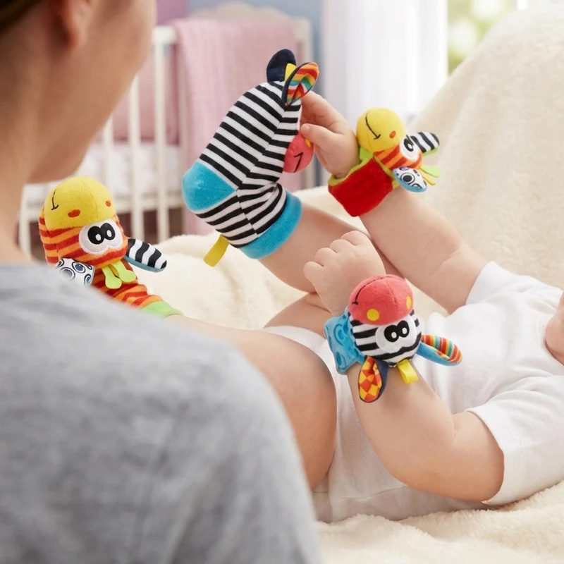 Giochi Neonati Calzini Sonaglio Braccialetti Sensoriali