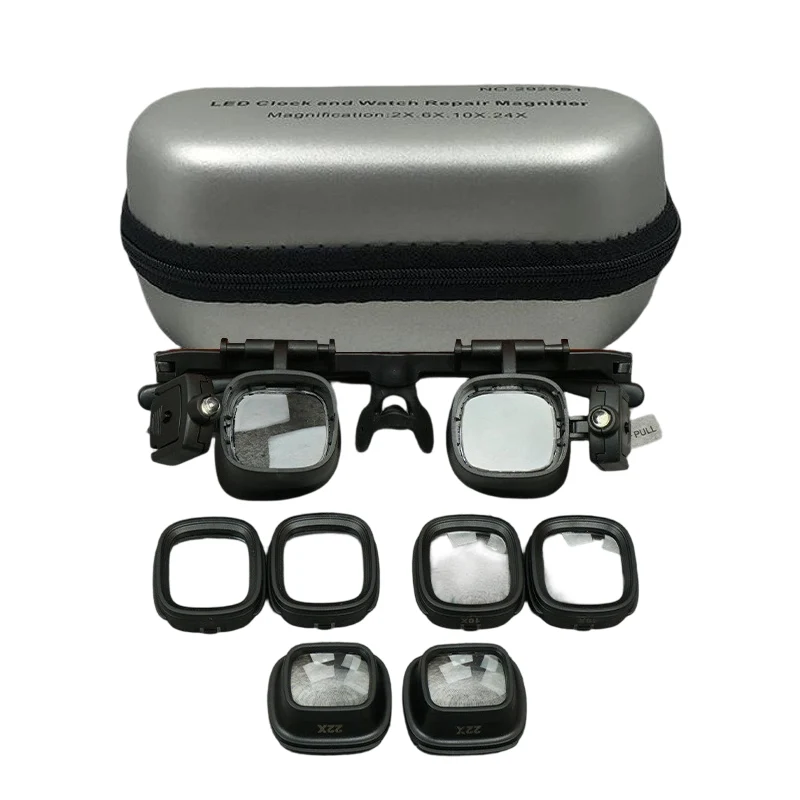 Handsfree led loepbril met verwisselbare lenzen