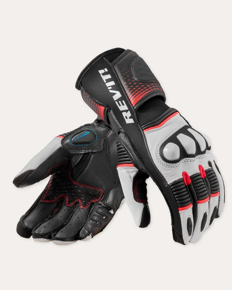 Gloves Xena 4 Ladies | White-Neon Red