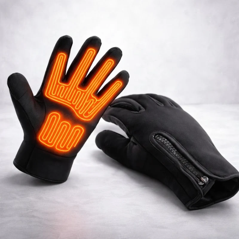 Waterproof Thermal Winter Gloves with Touchscreen Compatibility and Zipper