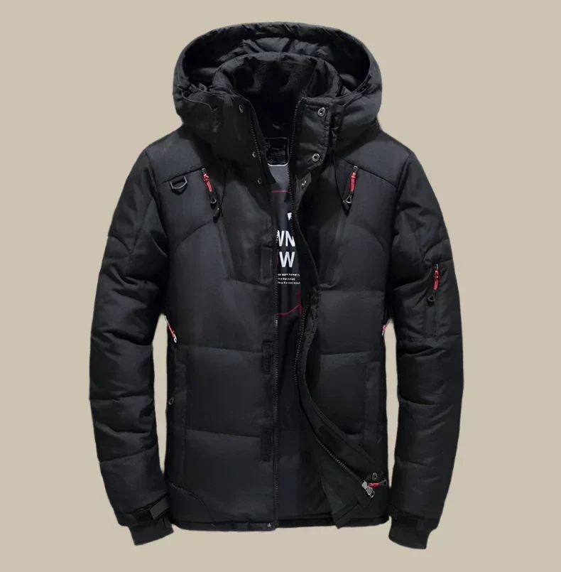 Winddichte winterjas met capuchon en thermovoering