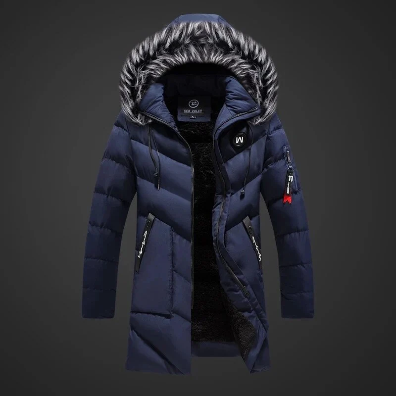 Lange winterjas met sherpa voering en capuchon