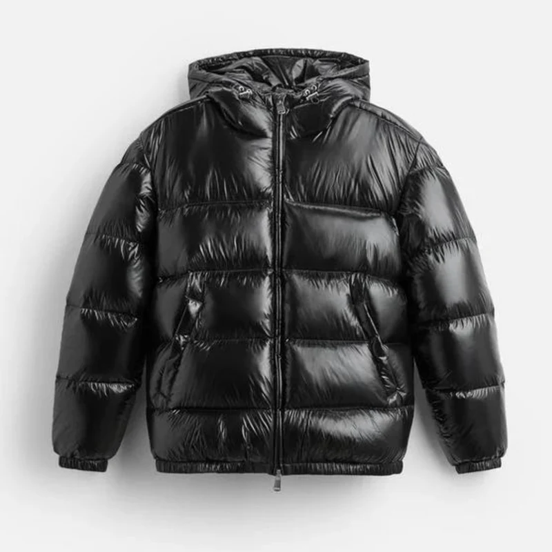 Gewatteerde oversized puffer jas met capuchon