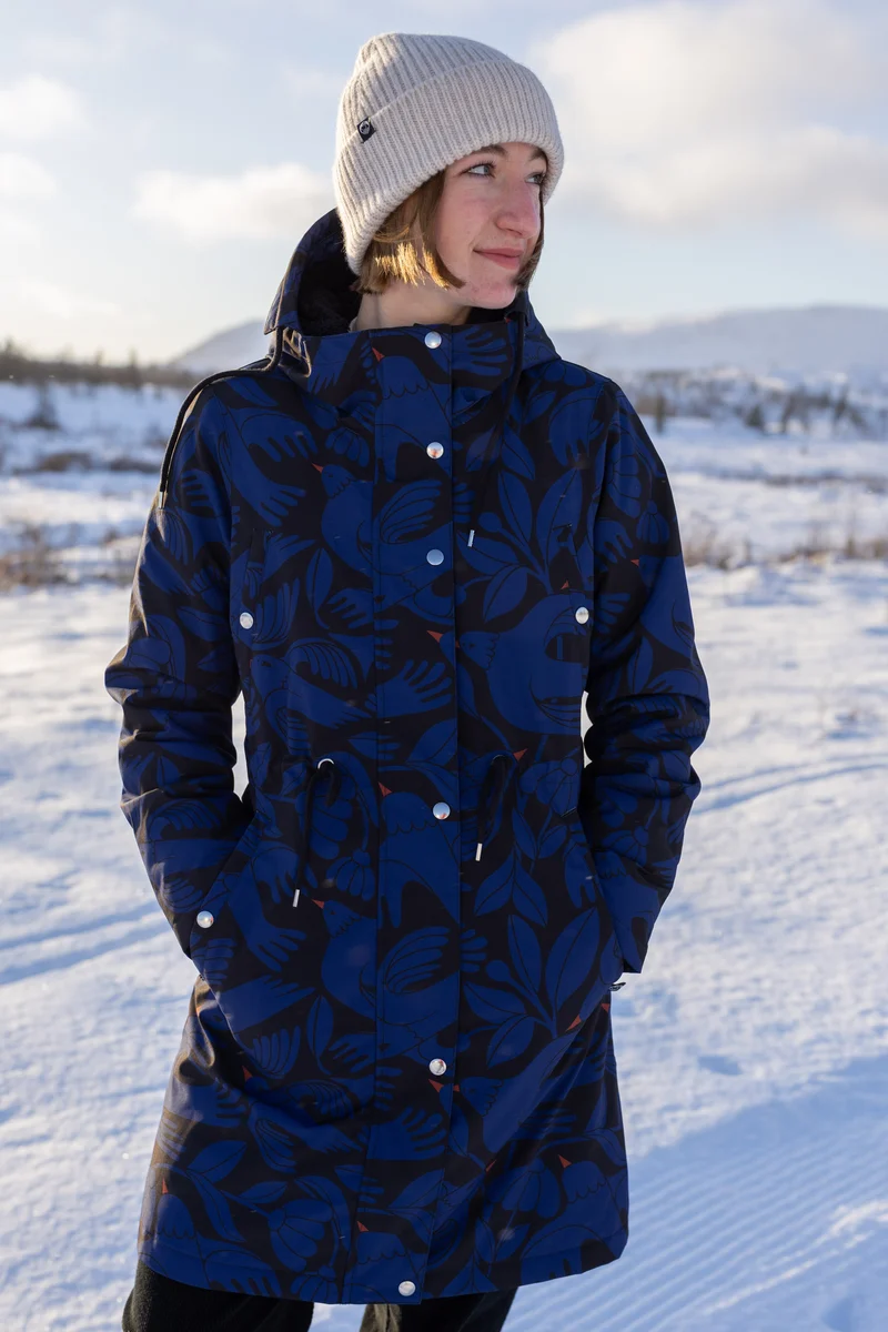 Danefae Winter Regenparka Dames Danenora Black/ Deep Blue Birdieup