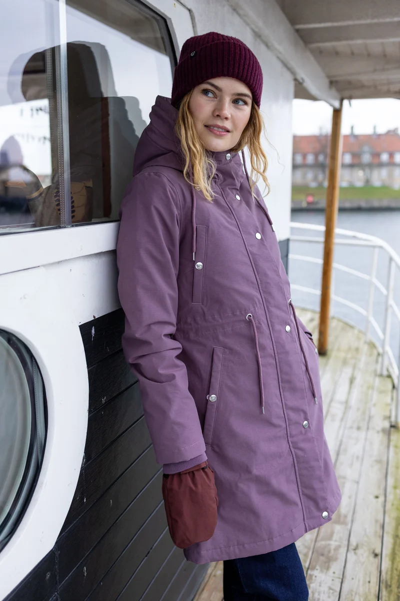 Danefae Winter Regenparka Dames Danenora Grey Plum