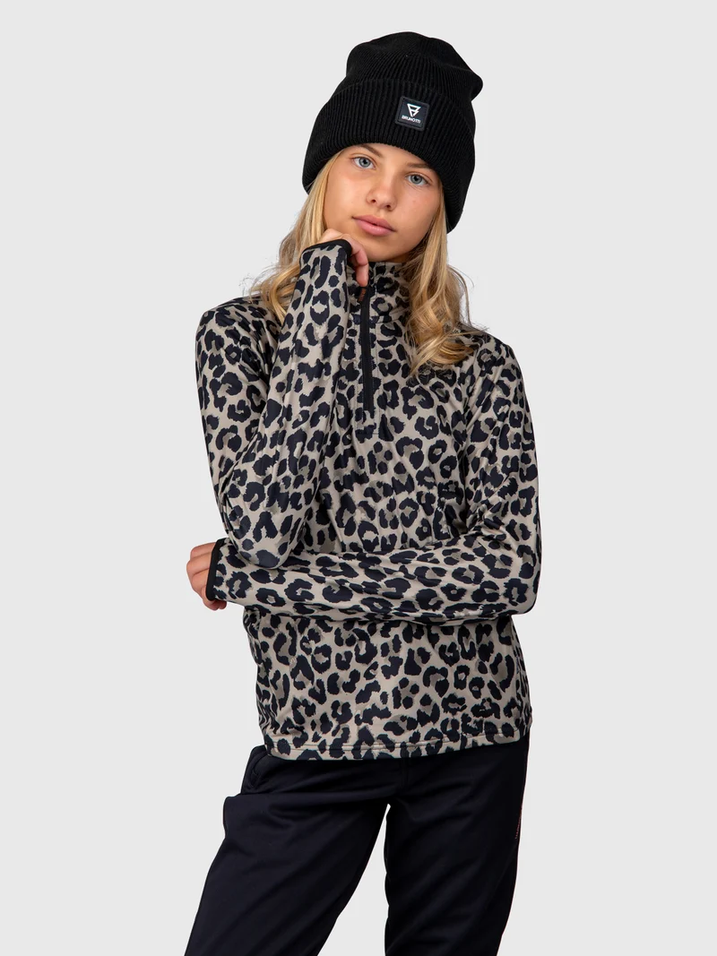 Rodiany-Print Girls Snow Fleece | Black