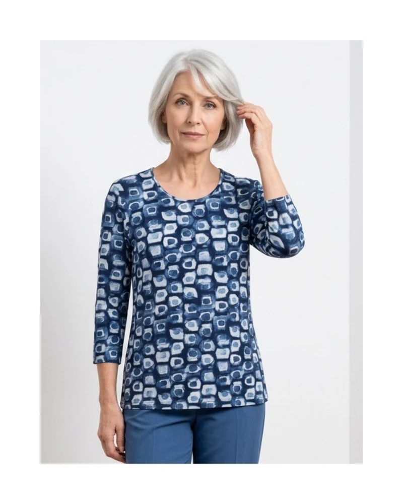 Marinello Shirt Cirkel Blauw Tinten