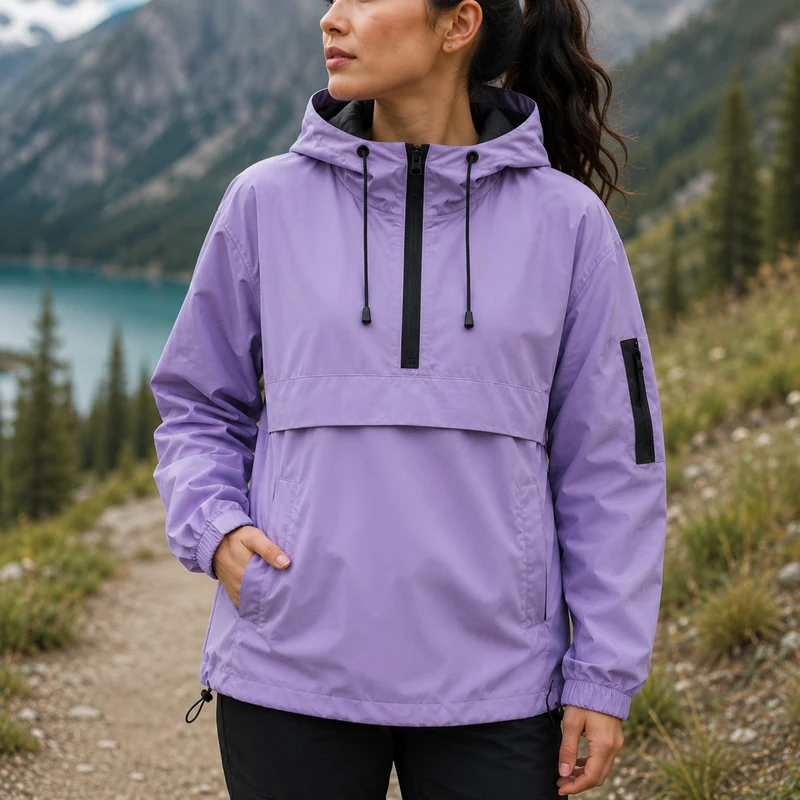 Anorak Unisex Regenjas - Capuchon met Koord - Waterdicht