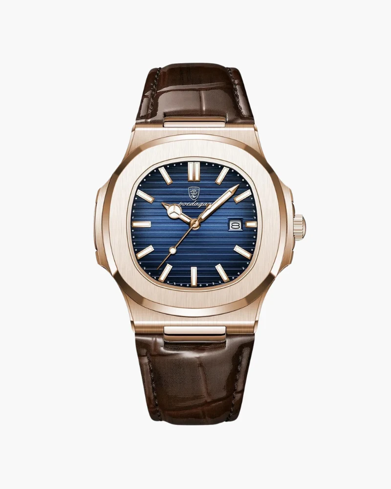 Chronograaf herenhorloge 41 mm met leren band