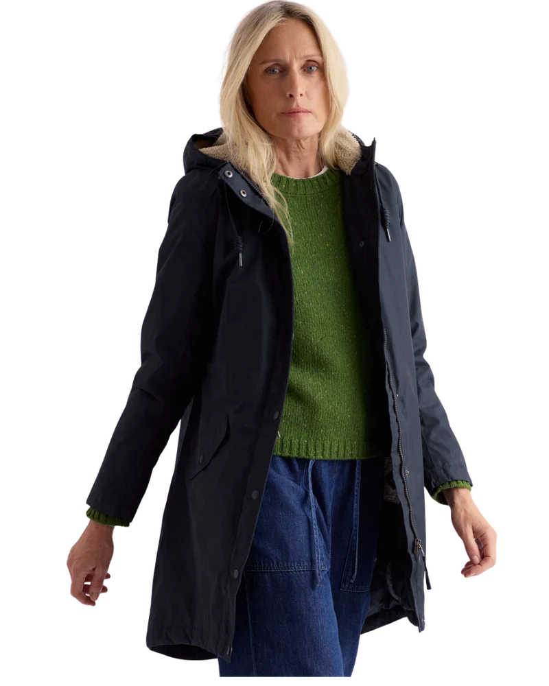 Seasalt Winter Parka Dames Plant Hunter Midnight Blauw