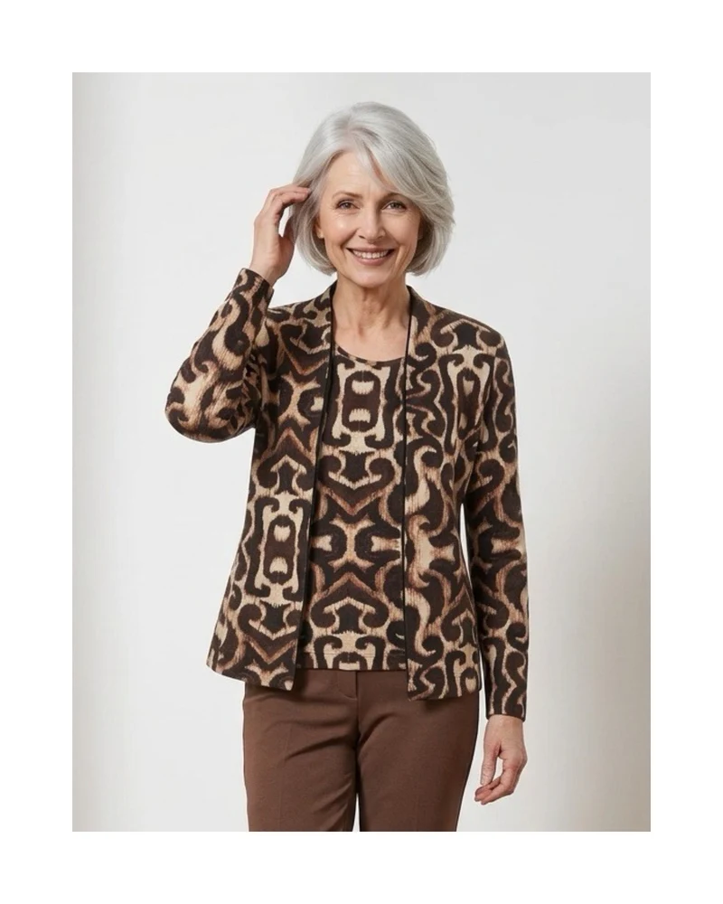 Sensia Twinset Fantasie Bruin Zand