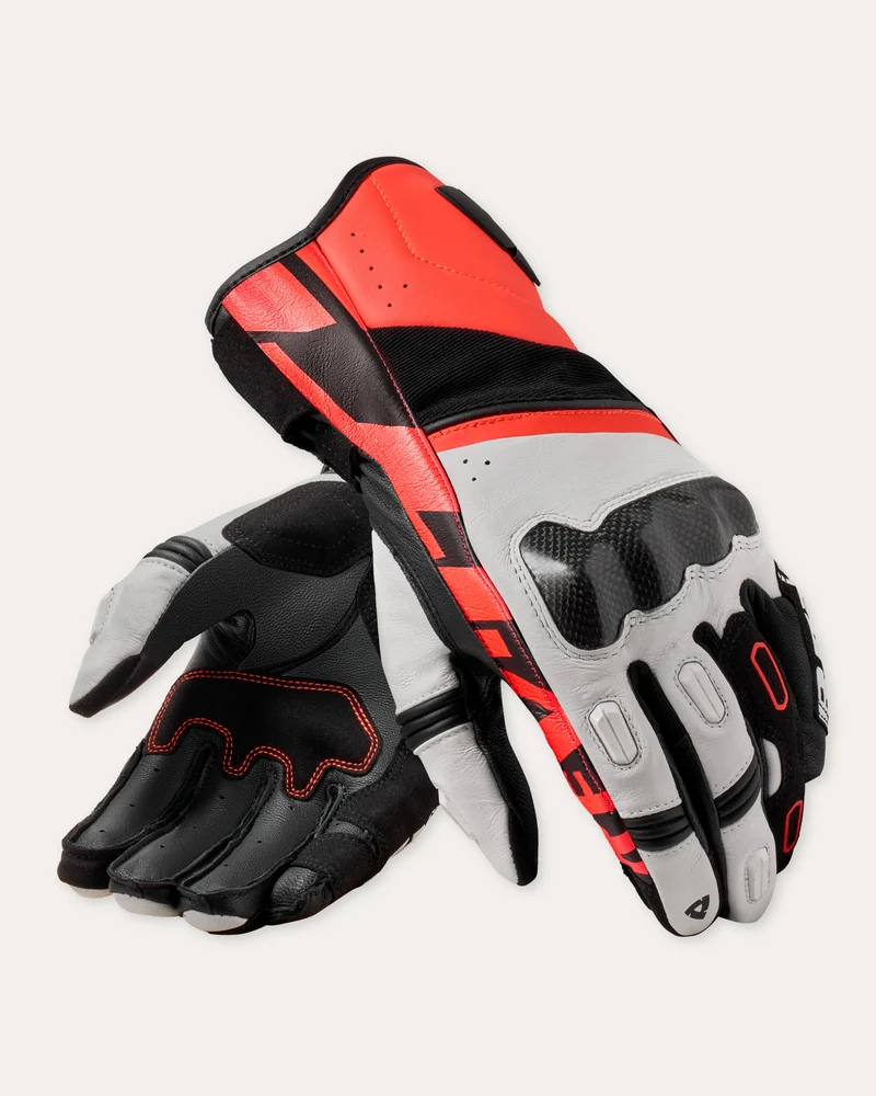 Gloves RSR 5 | White-Neon Red