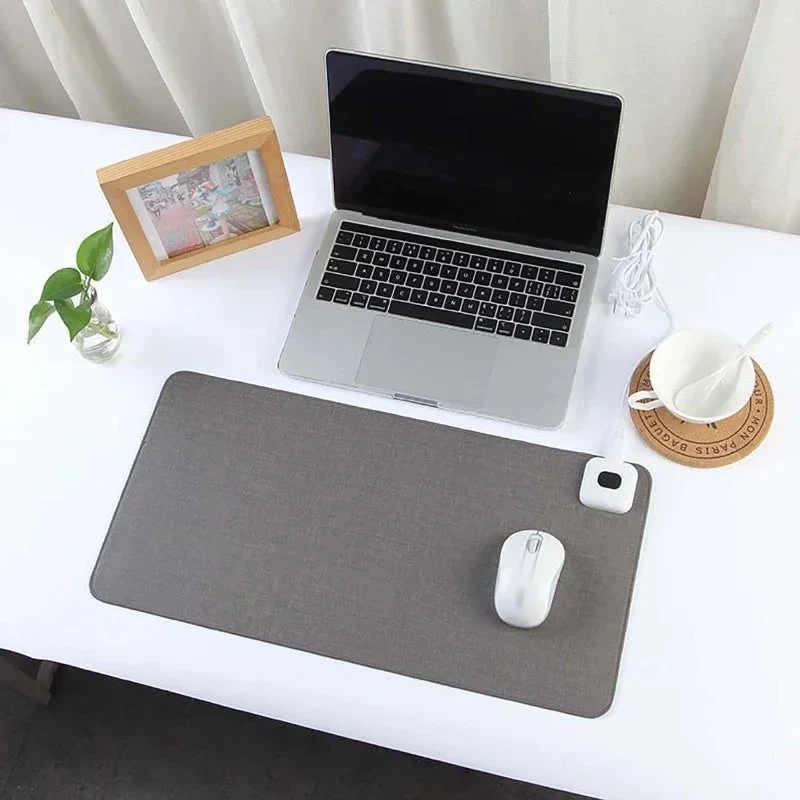 Heated Desk Mat with Temperature Control and Textured Surface