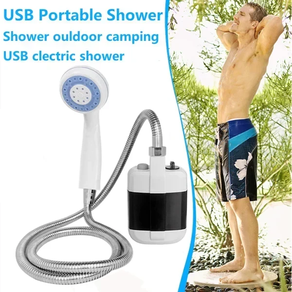 Draagbare campingdouche met oplaadbare pomp