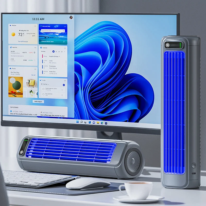 Mobiele Aircooler – oplaadbare luchtkoeler voor bureau, wand en zomergebruik