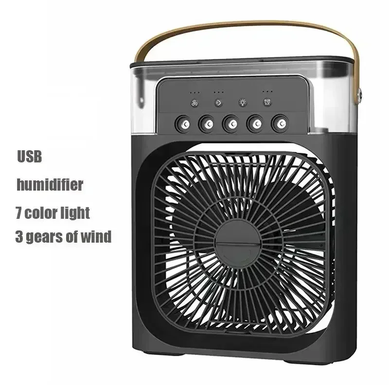 Draagbare 3-in-1 mini luchtkoeler met ledverlichting