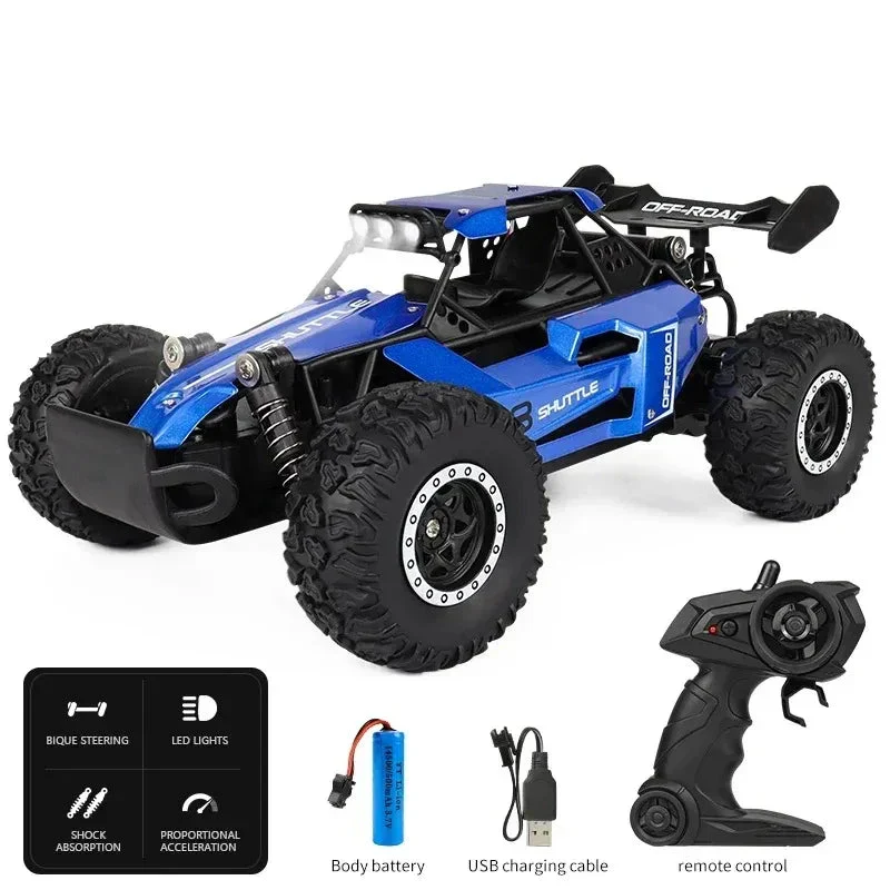SpeedRacer X16 RC Auto – Snelheid tot 20 km/u met LED-Verlichting & 2WD Aandrijving