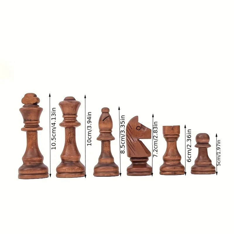 Chessora Complete Houten Schaakset – 32-Delige Set van Hoogwaardig Hout, Klassiek Ontwerp voor Beginners & Gevorderden