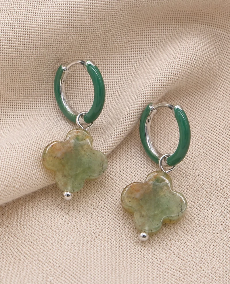 Earrings | Multicolor Green
