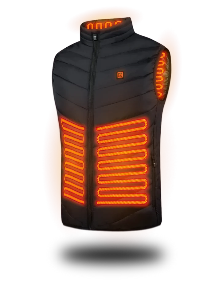Verwarmd bodywarmer vest – instelbare zones en vrije armen