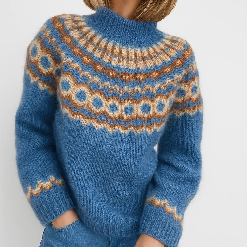 Vintage retro gebreide pullover trui voor dames - Cassandra