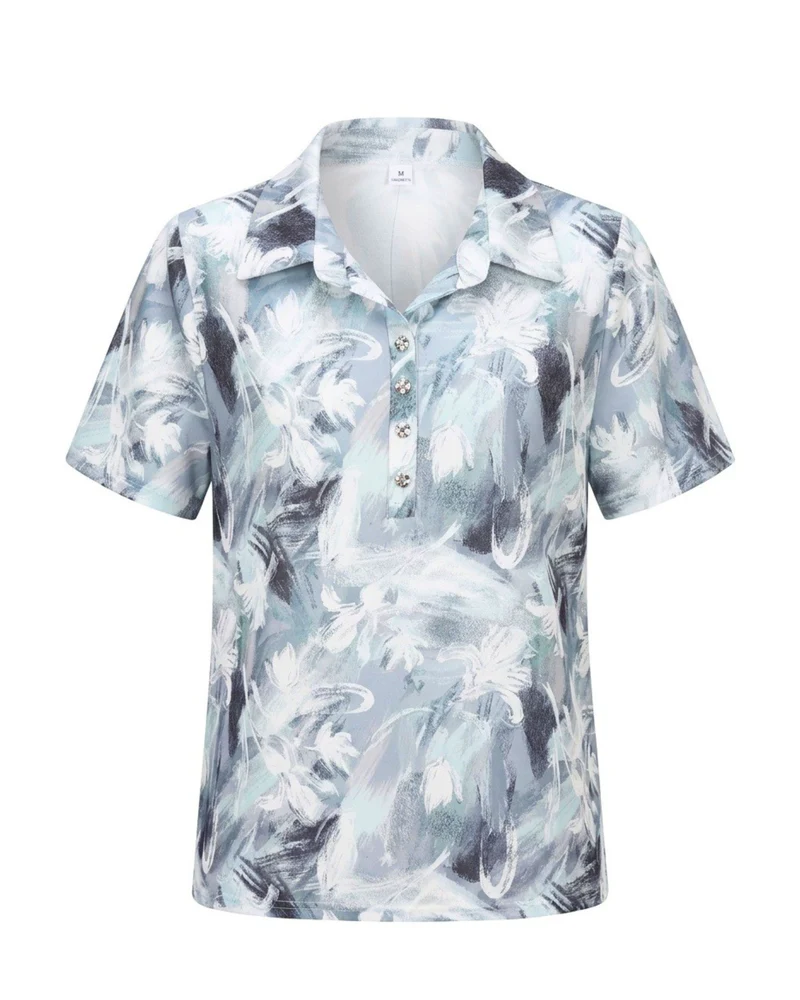 Dames Poloshirt Mint Grijs