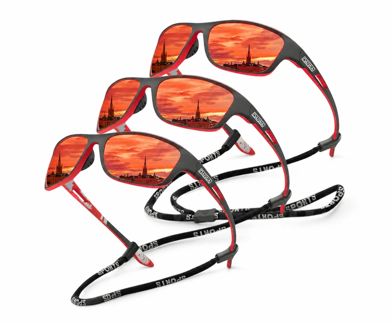 Polarized Zonnebril Heren – Inclusief Brillenkoord – UV400 Bescherming- 3 Pack