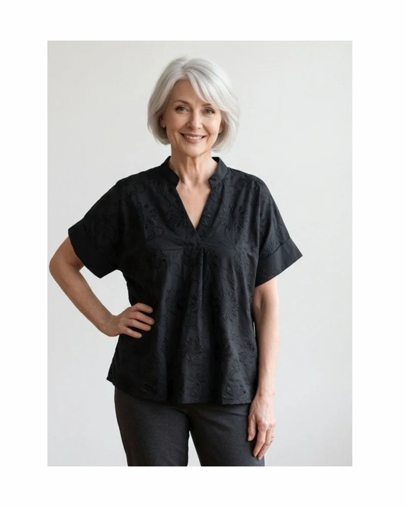 MXO Broderie Tuniek Zwart
