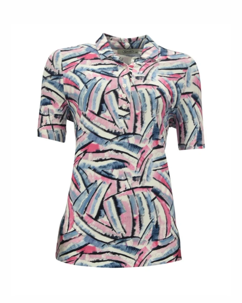 Sensia Poloshirt Blauw Roze Marine