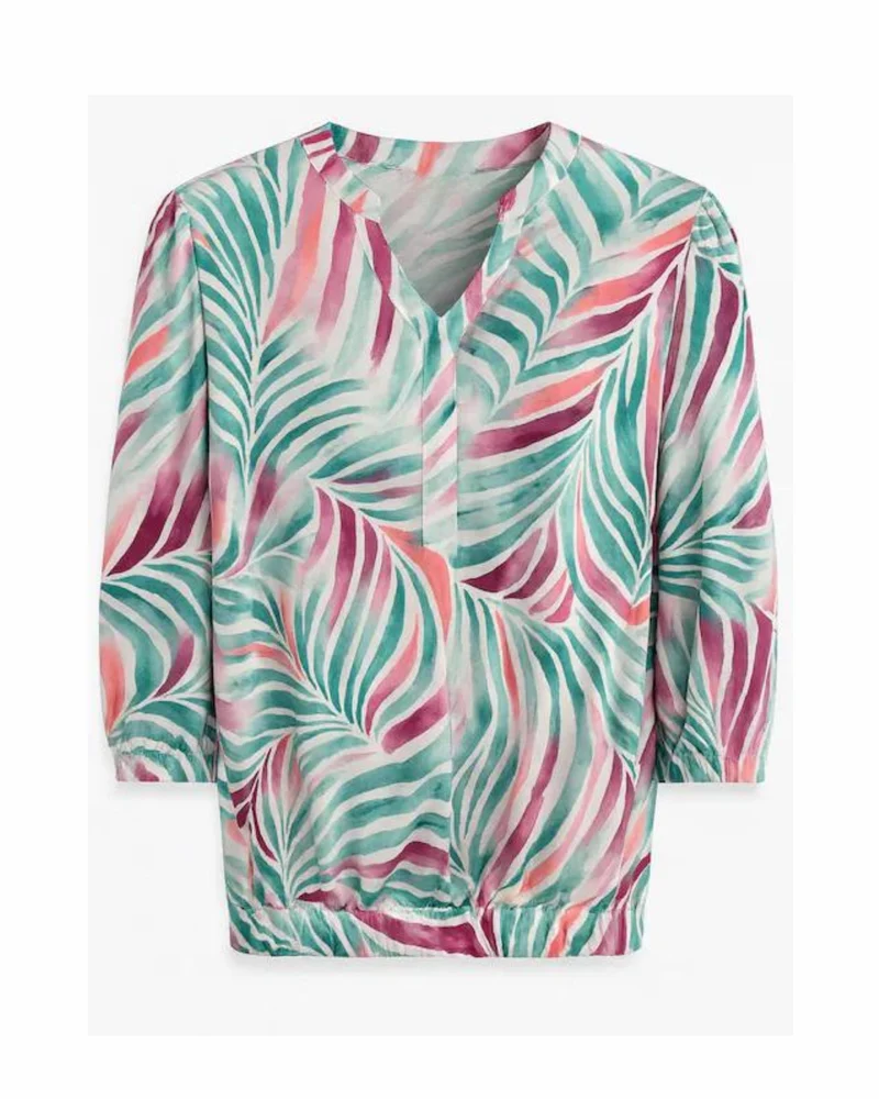 Sensia Shirt 3/4 Mouw Blouson Fuchsia Mint