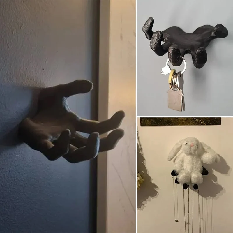Halloween Demon Hand-Shaped Wall-Mounted Key Holder, Box Organizer, Wall Decoration