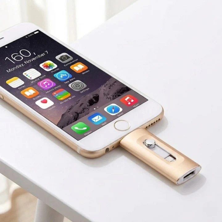 Multifunctionele 3-in-1 USB Stick met Schuifmechanisme