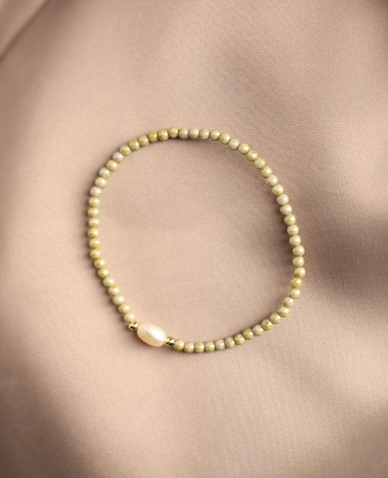 Bracelet Pearl | Light Olive